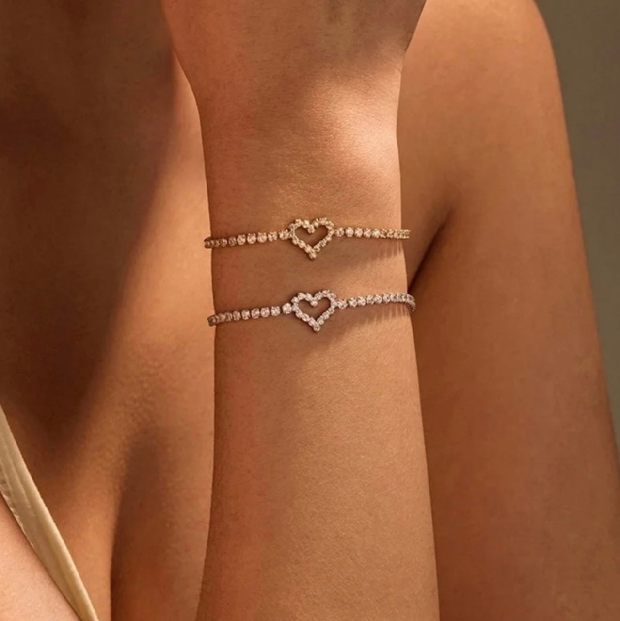 Heart Tennis Bracelet