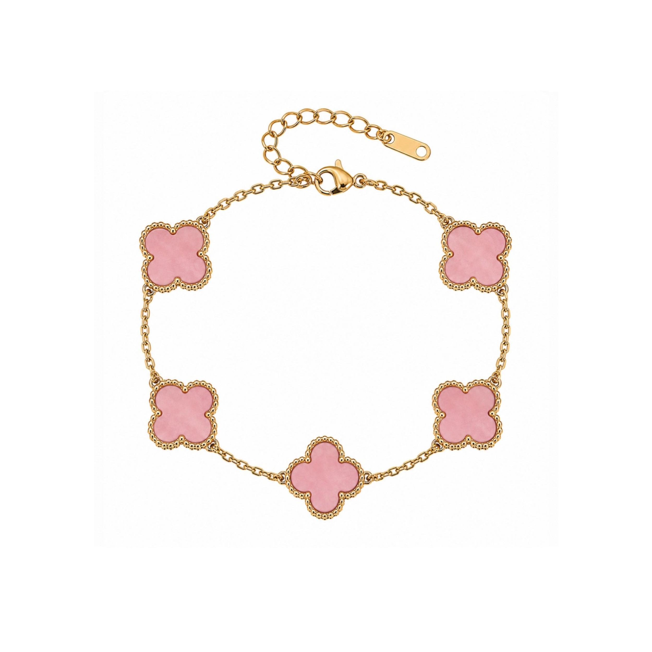Willow Pink Bracelet - Gold